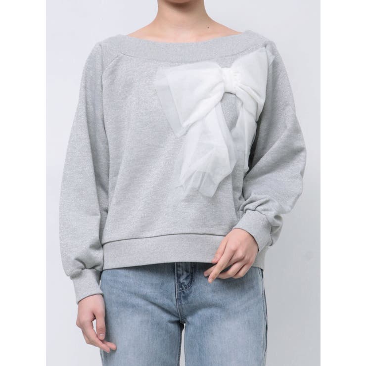 2WAY RIBBON SWEAT/2WAYリボンスウェット[品番：MKSW0064214