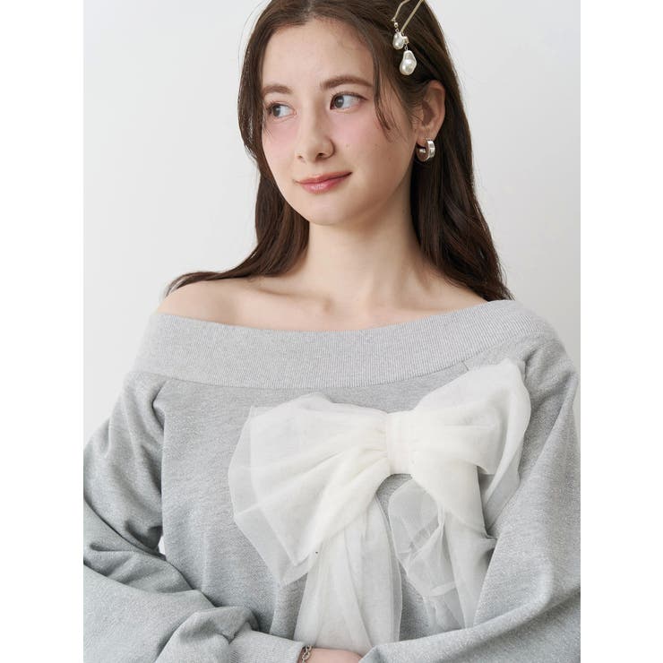 2WAY RIBBON SWEAT/2WAYリボンスウェット[品番：MKSW0064214