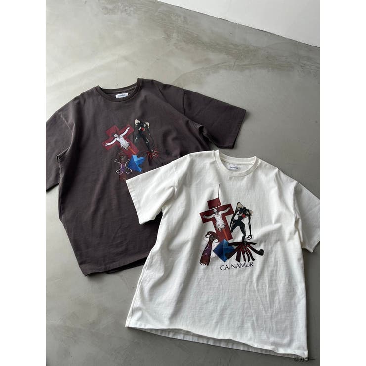 流行に  エヴァンゲリオンコラボ】使徒ちょっと集合 TEE[品番 トップス