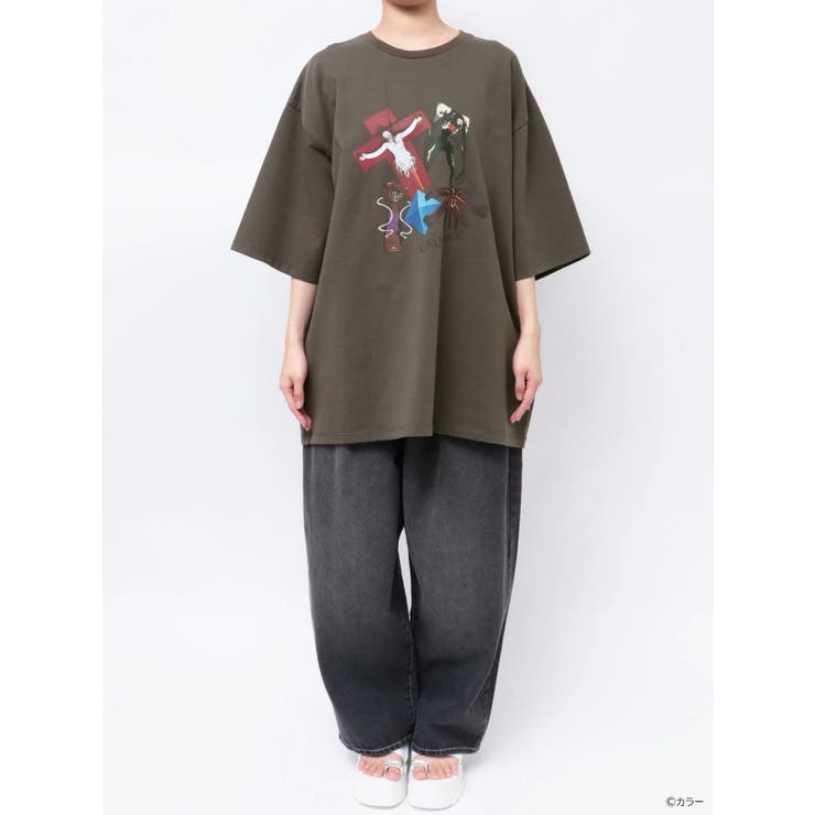 【エヴァンゲリオンコラボ】使徒ちょっと集合 TEE チャコールグレー　フリー エヴァンゲリオンコラボ】使徒ちょっと集合 TEE（Tシャツ