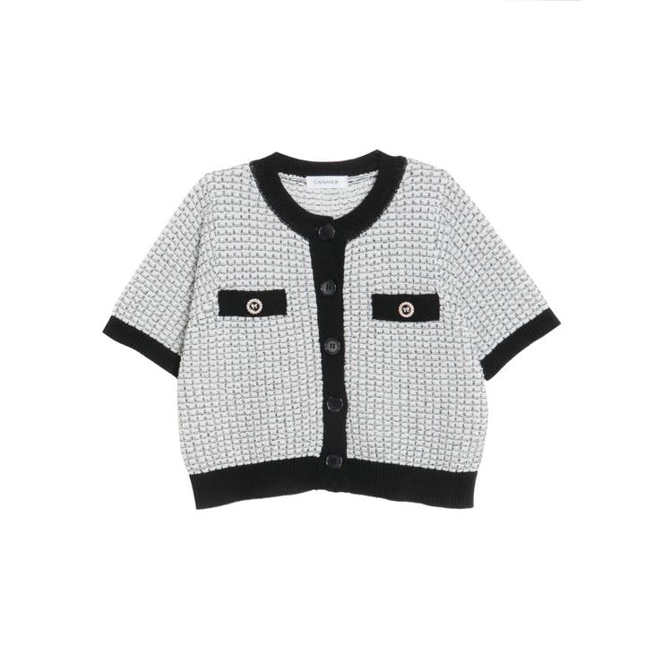 ブラック | SUMMER TWEED KNIT CD/サマーツィードニットカーディガン | CALNAMUR