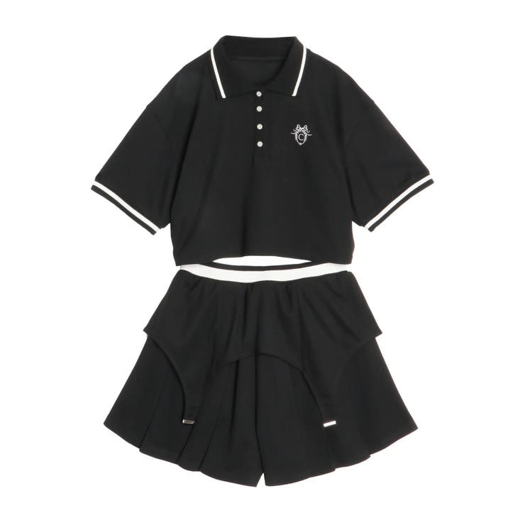 ブラック | POLO×SK SET UP/ポロ×スカートセットアップ【セットアイテム】 | CALNAMUR