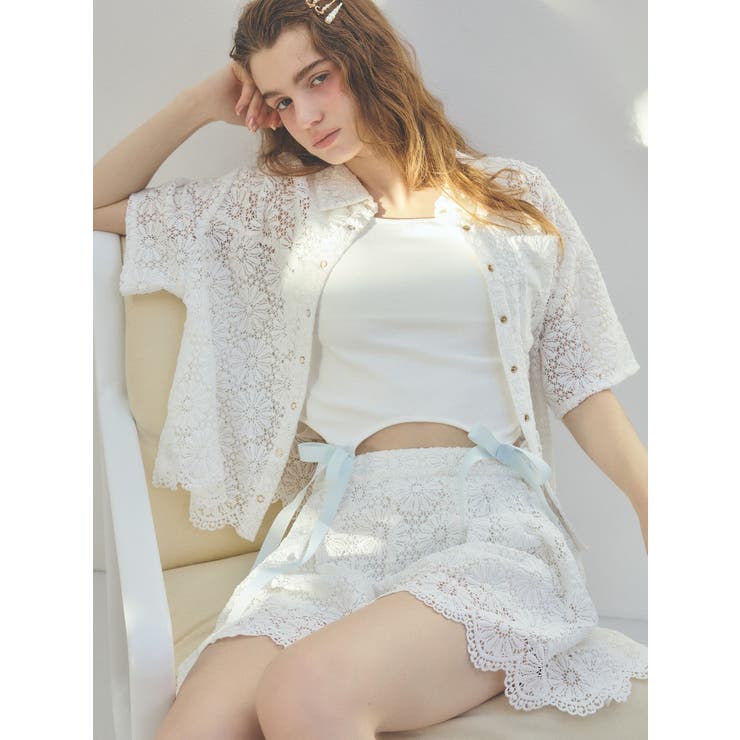 FLOWER LACE CULOTTES/フラワーレースキュロット | CALNAMUR | 詳細画像3 