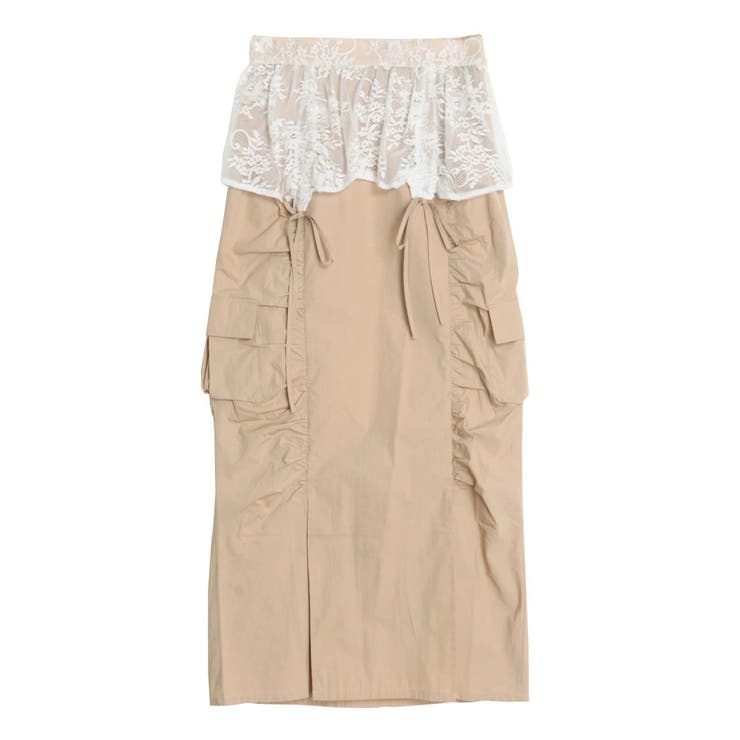 ベージュ | 2WAY LACE OVER | CALNAMUR