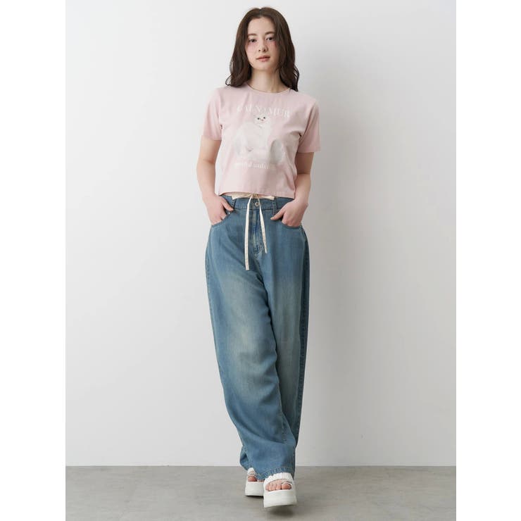 CALNAMUR LAYERED LOOSE DENIM/レイヤードルーズデニム LAYERED LOOSE DENIM/レイヤードルーズデニム[品番：MKSW0063337