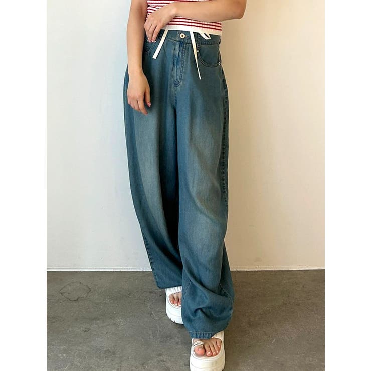 アイスブルー | LAYERED LOOSE DENIM/レイヤードルーズデニム | CALNAMUR