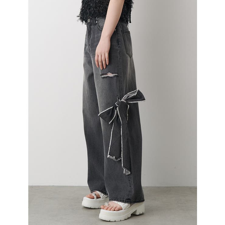 ブラック | 2WAY RIBBON DETAILS | CALNAMUR