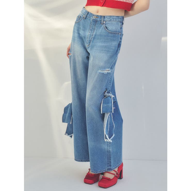 アイスブルー | 2WAY RIBBON DETAILS | CALNAMUR