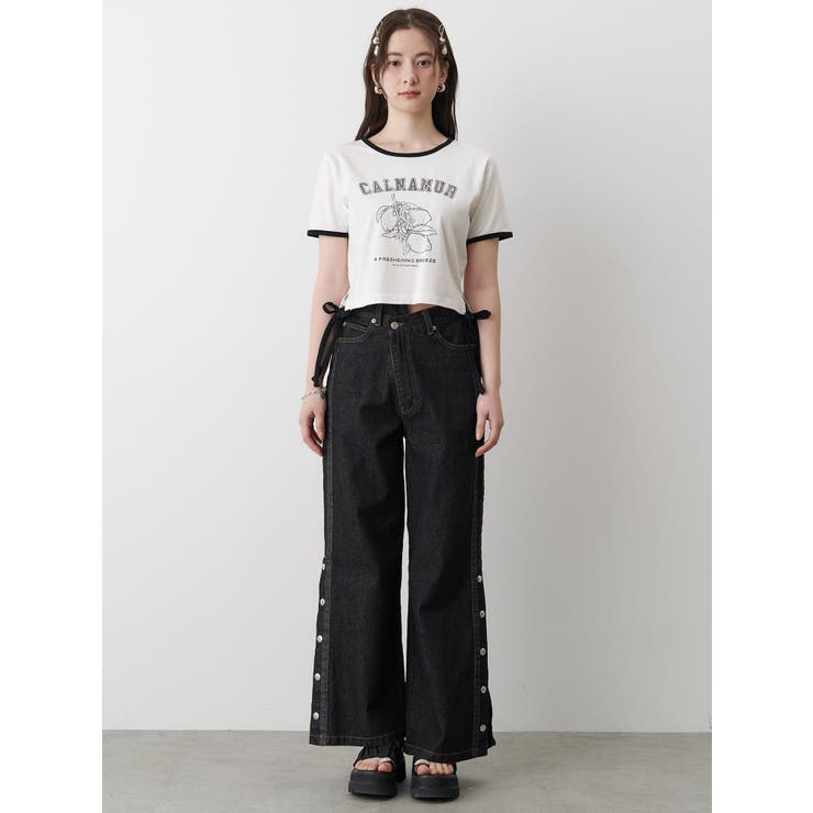 DENIM LINE SLIT PANTS/デニムラインスリットパンツ | CALNAMUR | 詳細画像10 