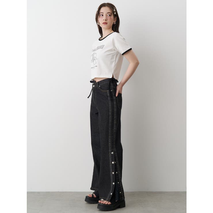 Aizu Momen Slit Pants スリットパンツ Strech Slit Pants | Na.e