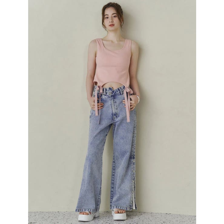 DENIM LINE SLIT PANTS/デニムラインスリットパンツ | CALNAMUR | 詳細画像21 