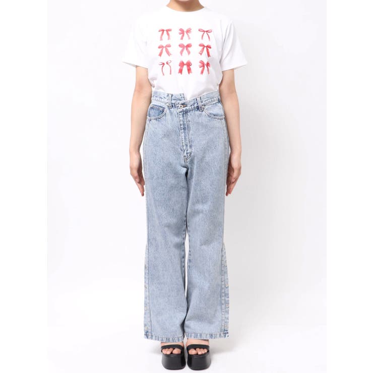 DENIM LINE SLIT PANTS/デニムラインスリットパンツ | CALNAMUR | 詳細画像48 