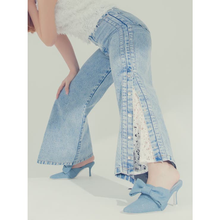 DENIM LINE SLIT PANTS/デニムラインスリットパンツ | CALNAMUR | 詳細画像5 