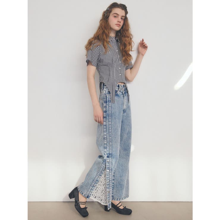 DENIM LINE SLIT PANTS/デニムラインスリットパンツ | CALNAMUR | 詳細画像6 