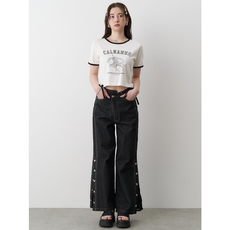 DENIM LINE SLIT PANTS/デニムラインスリットパンツ | CALNAMUR | 詳細画像7 