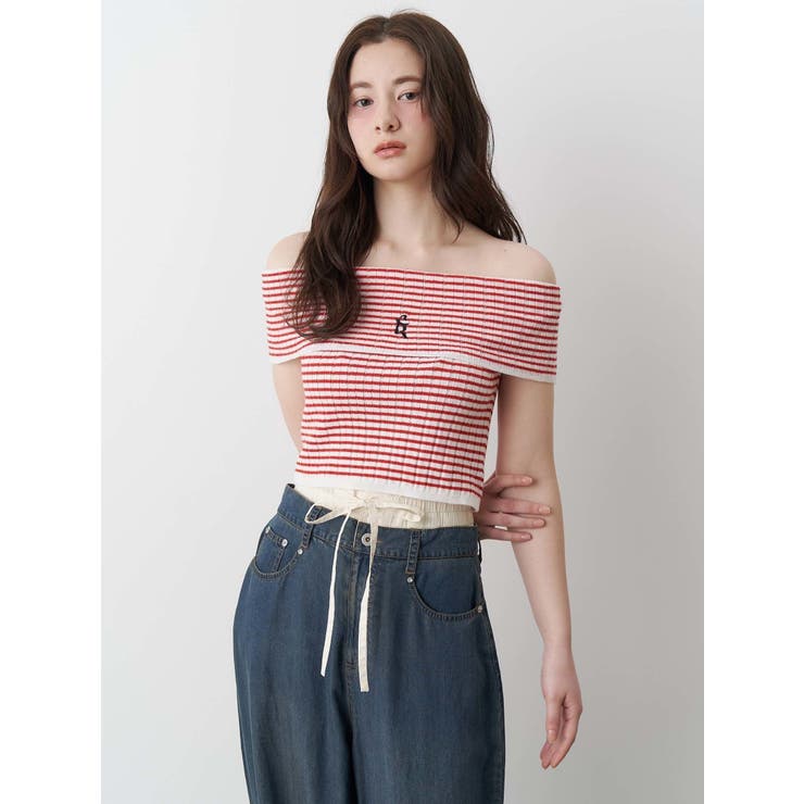 BOEDER OFFSHOULDER KNIT | CALNAMUR | 詳細画像23 