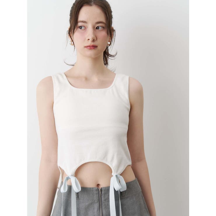 CUP IN RIBBON TANK TOP/カップインリボンタンクトップ | CALNAMUR | 詳細画像15 