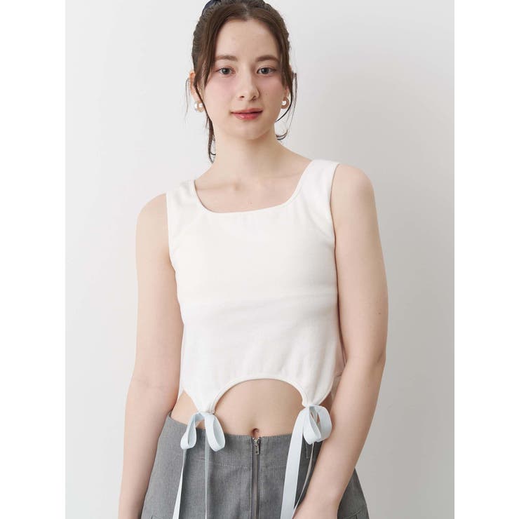 CUP IN RIBBON TANK TOP/カップインリボンタンクトップ | CALNAMUR | 詳細画像17 