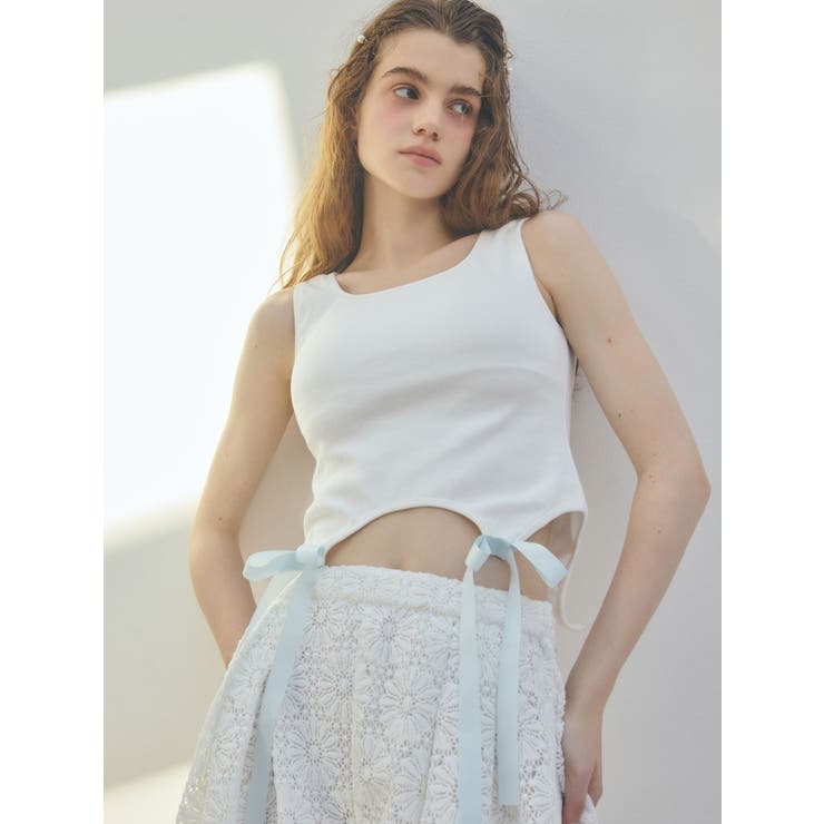 CUP IN RIBBON TANK TOP/カップインリボンタンクトップ | CALNAMUR | 詳細画像5 