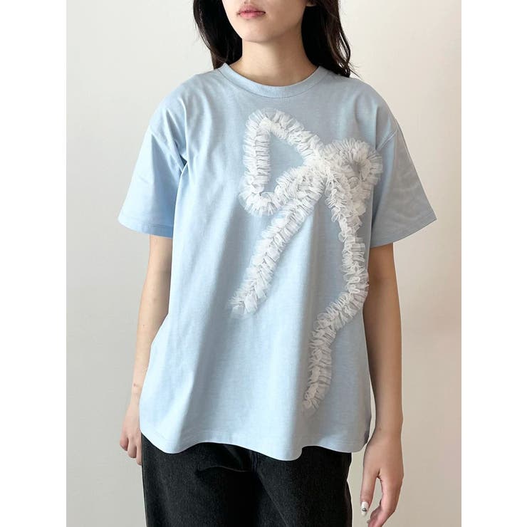 tシャツ FRILL BIG TEE レディース 3D RIBBON BIG TEE/3DリボンビッグTシャツ[品番：MKSW0064928