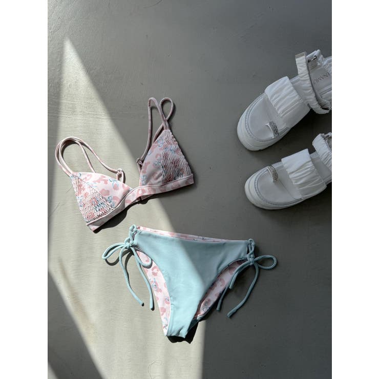 ALEXIA STAM CALNAMUR レオパードリボンビキニ