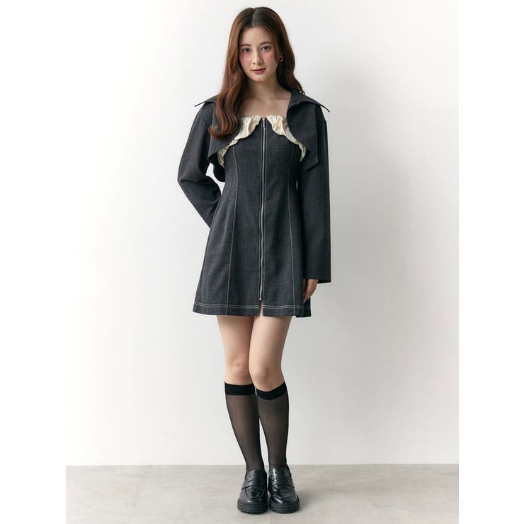 クロップドジャケット＆ミニワンピースセット | CALNAMUR | 詳細画像14 