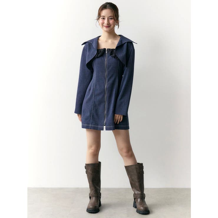 クロップドジャケット＆ミニワンピースセット | CALNAMUR | 詳細画像17 