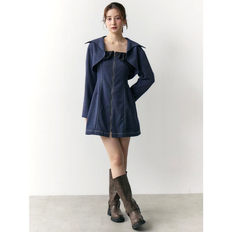 クロップドジャケット＆ミニワンピースセット | CALNAMUR | 詳細画像19 