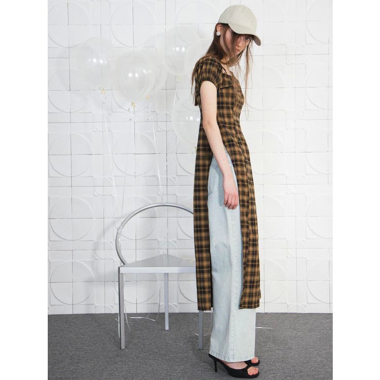 ２ＷＡＹチェックロングワンピース | CALNAMUR | 詳細画像4 