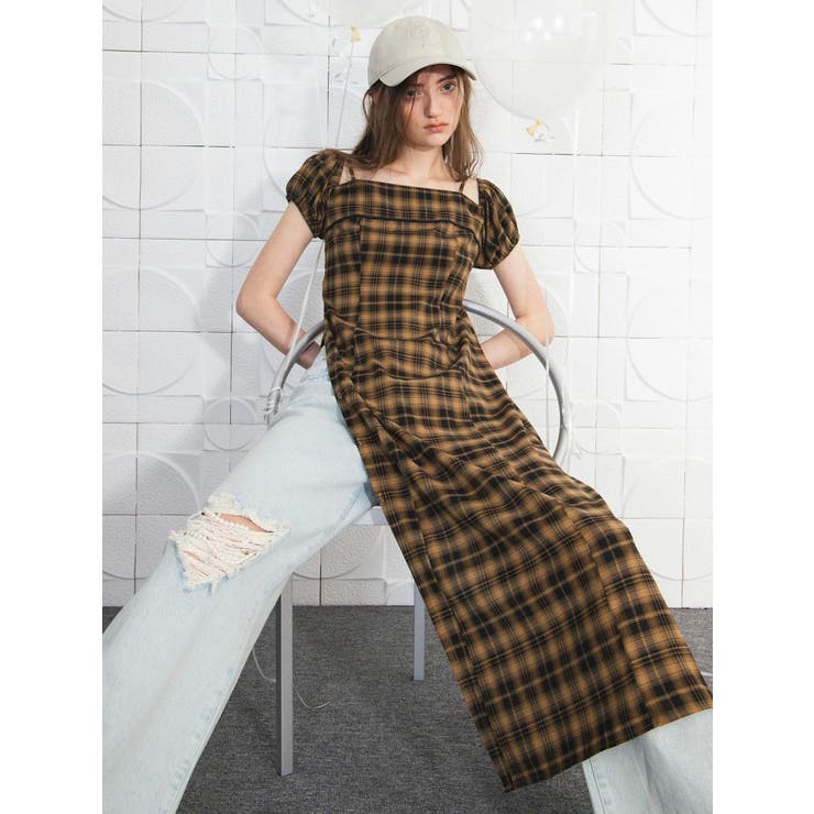 ２ＷＡＹチェックロングワンピース | CALNAMUR | 詳細画像5 