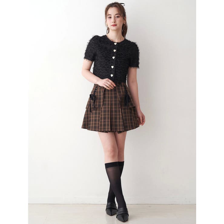 レースアップタックミニスカート[品番：MKSW0065020]｜CALNAMUR