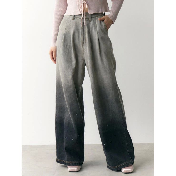 グラデーションデニムパンツ[品番：MKSW0065023]｜CALNAMUR