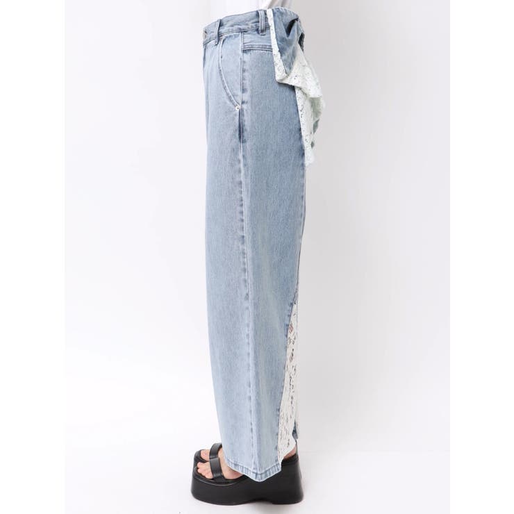 バックリボンレースデニムパンツ | CALNAMUR | 詳細画像27 