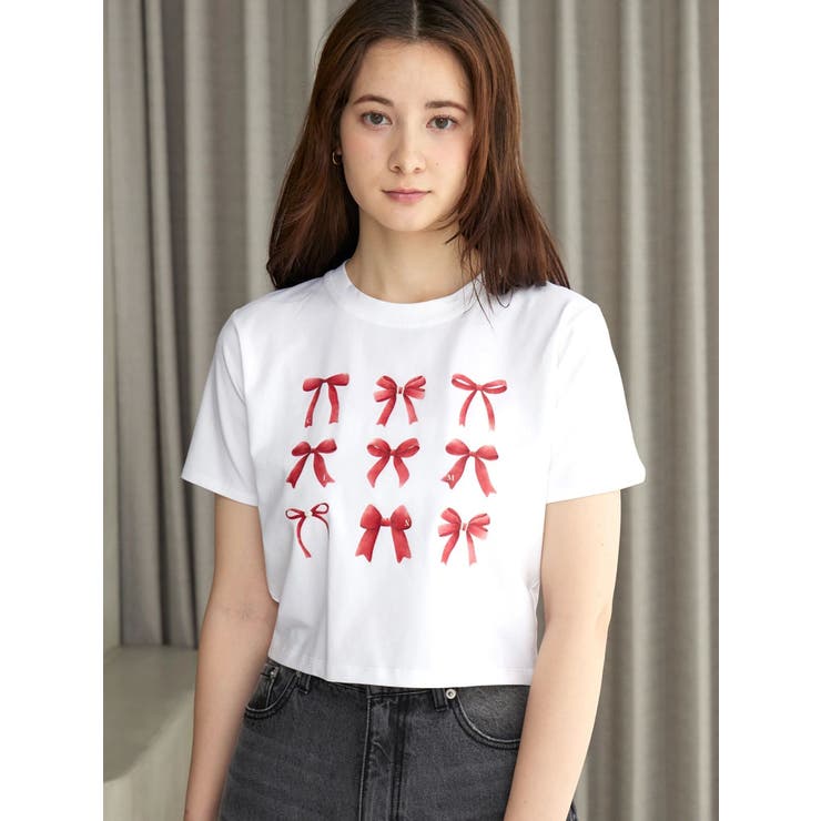 オフホワイト | RIBBON ASSORT TEE/リボンアソートTシャツ | CALNAMUR