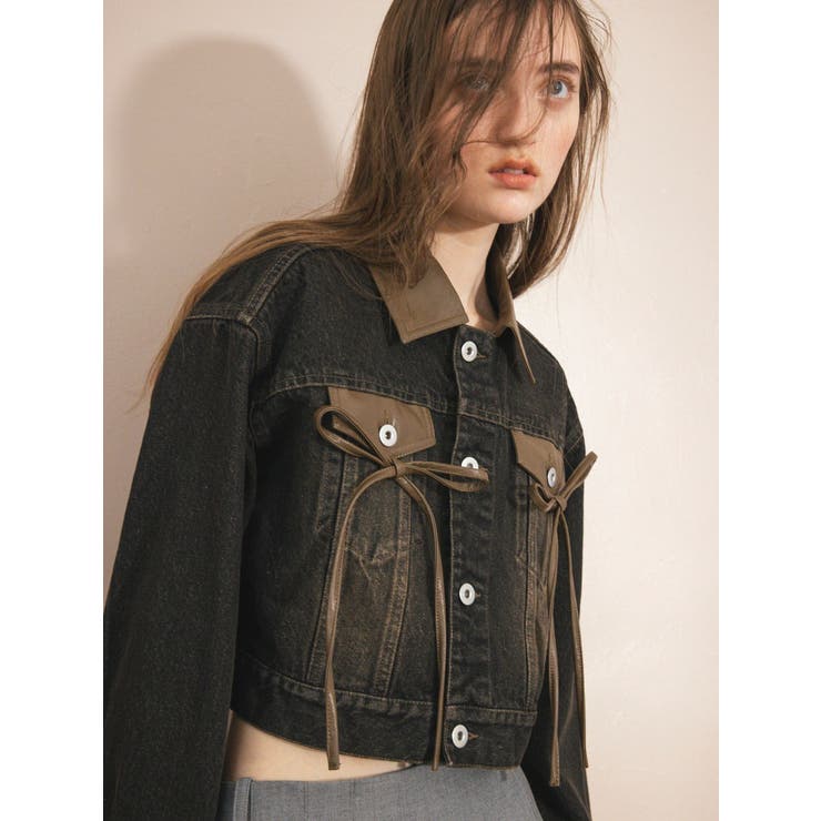 フェイクレザースウィッチングデニムジャケット | CALNAMUR | 詳細画像11 