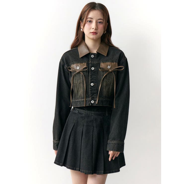 フェイクレザースウィッチングデニムジャケット | CALNAMUR | 詳細画像17 