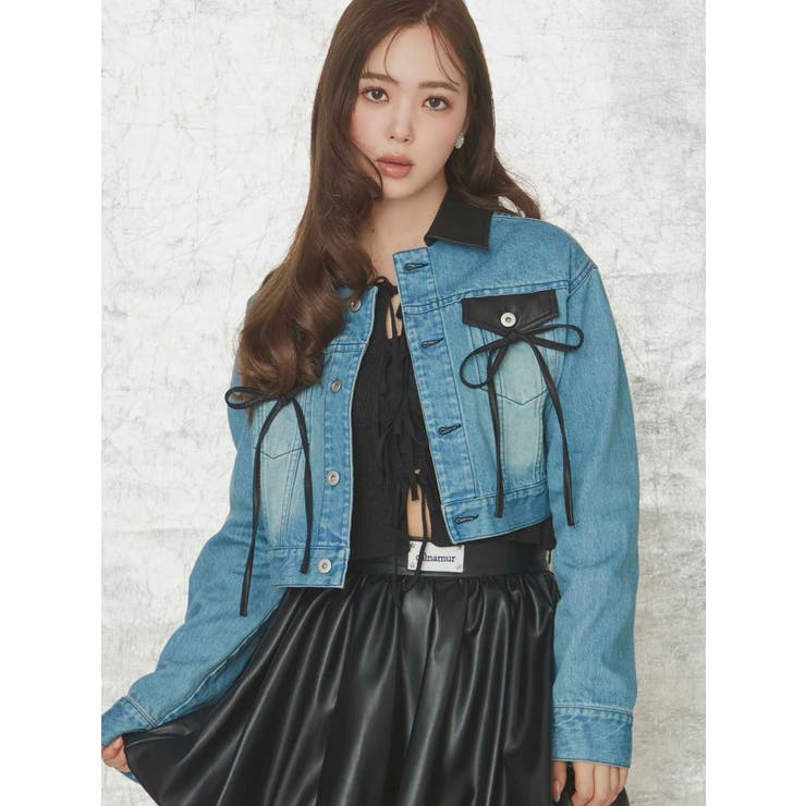 フェイクレザースウィッチングデニムジャケット | CALNAMUR | 詳細画像2 