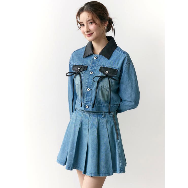 フェイクレザースウィッチングデニムジャケット | CALNAMUR | 詳細画像20 