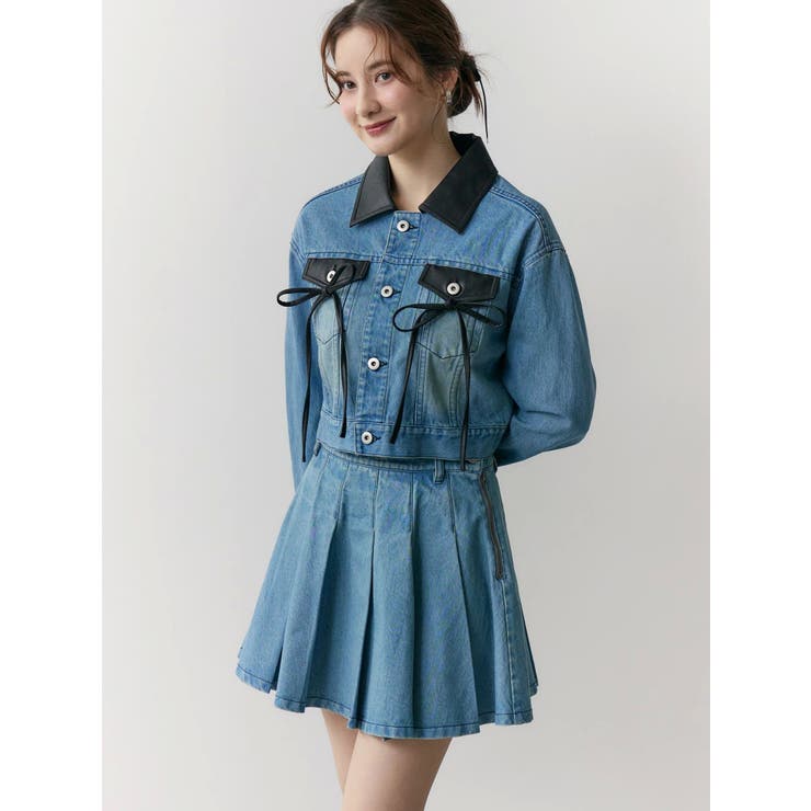 フェイクレザースウィッチングデニムジャケット | CALNAMUR | 詳細画像21 