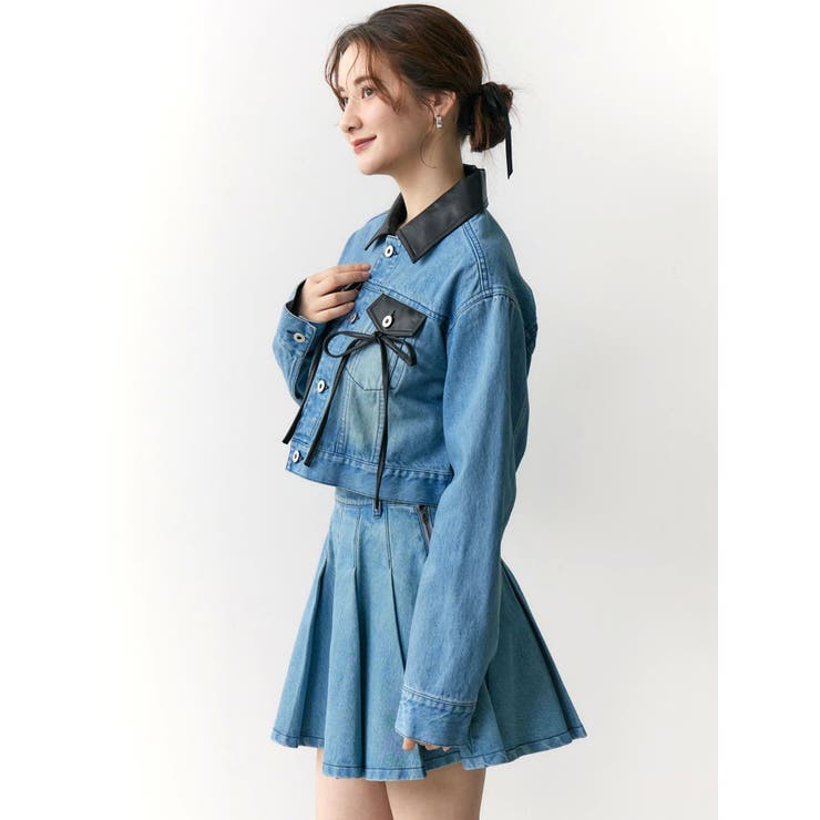 フェイクレザースウィッチングデニムジャケット | CALNAMUR | 詳細画像22 