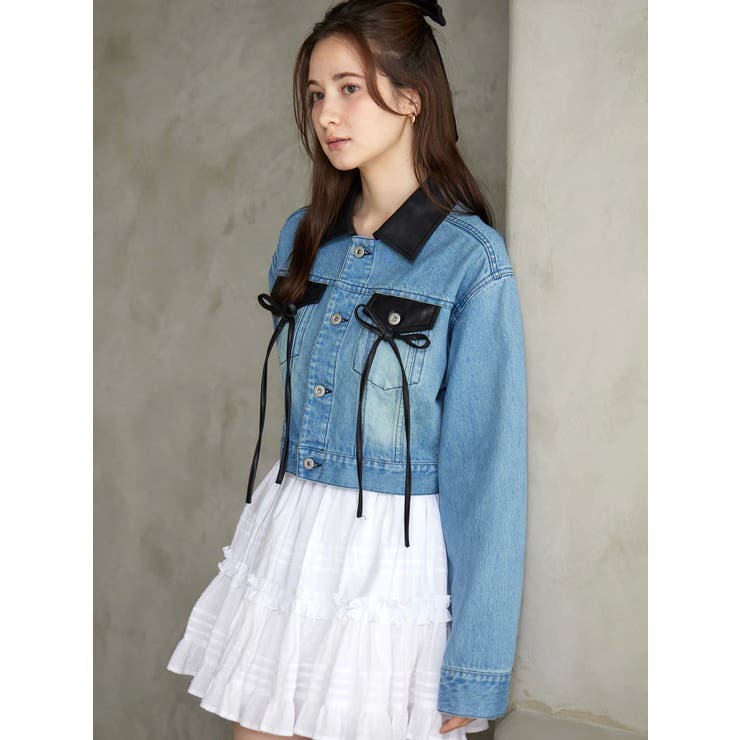 フェイクレザースウィッチングデニムジャケット | CALNAMUR | 詳細画像28 