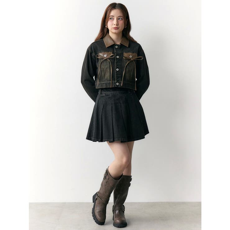 フェイクレザースウィッチングデニムジャケット | CALNAMUR | 詳細画像31 