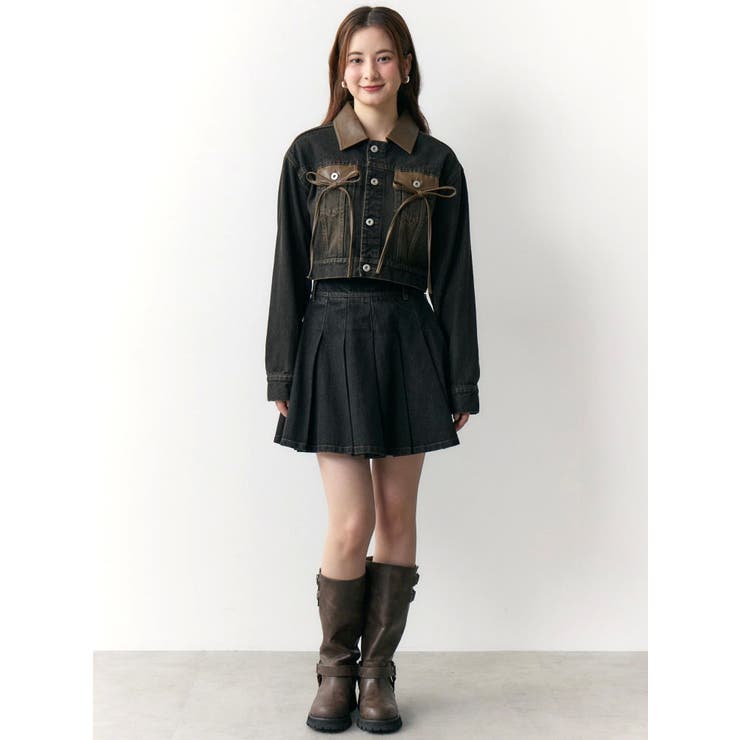 フェイクレザースウィッチングデニムジャケット | CALNAMUR | 詳細画像33 