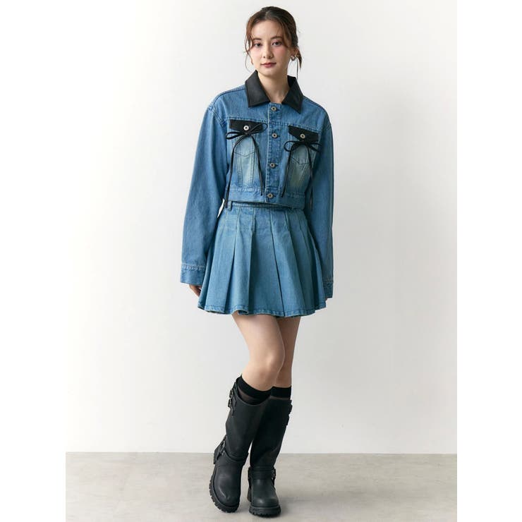 フェイクレザースウィッチングデニムジャケット | CALNAMUR | 詳細画像36 