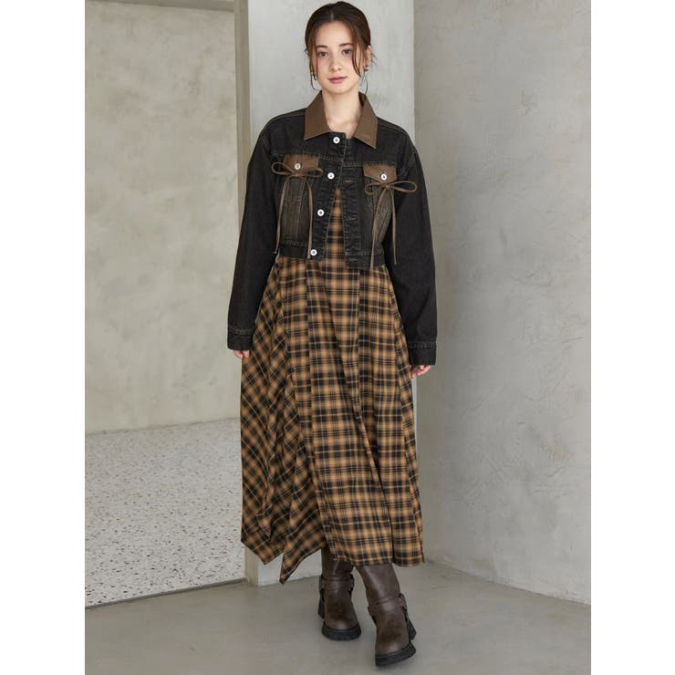 フェイクレザースウィッチングデニムジャケット | CALNAMUR | 詳細画像37 