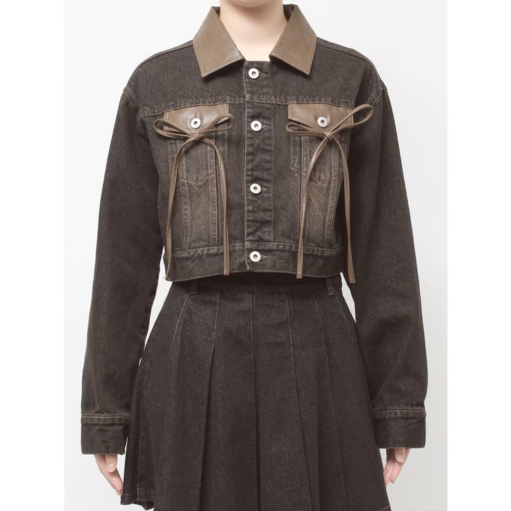 フェイクレザースウィッチングデニムジャケット | CALNAMUR | 詳細画像43 