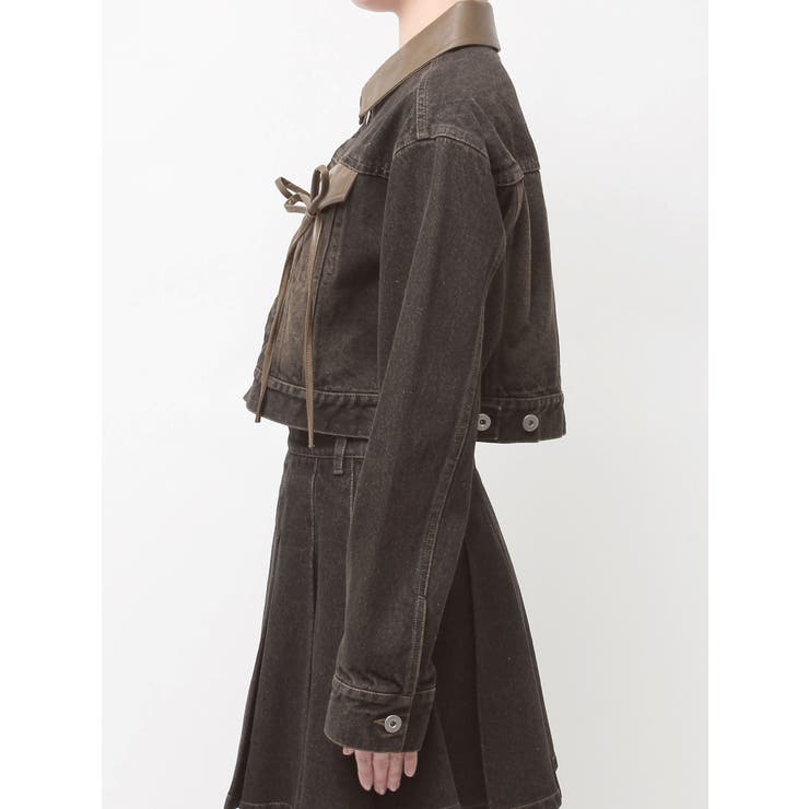 フェイクレザースウィッチングデニムジャケット | CALNAMUR | 詳細画像44 