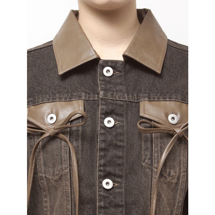 フェイクレザースウィッチングデニムジャケット | CALNAMUR | 詳細画像46 