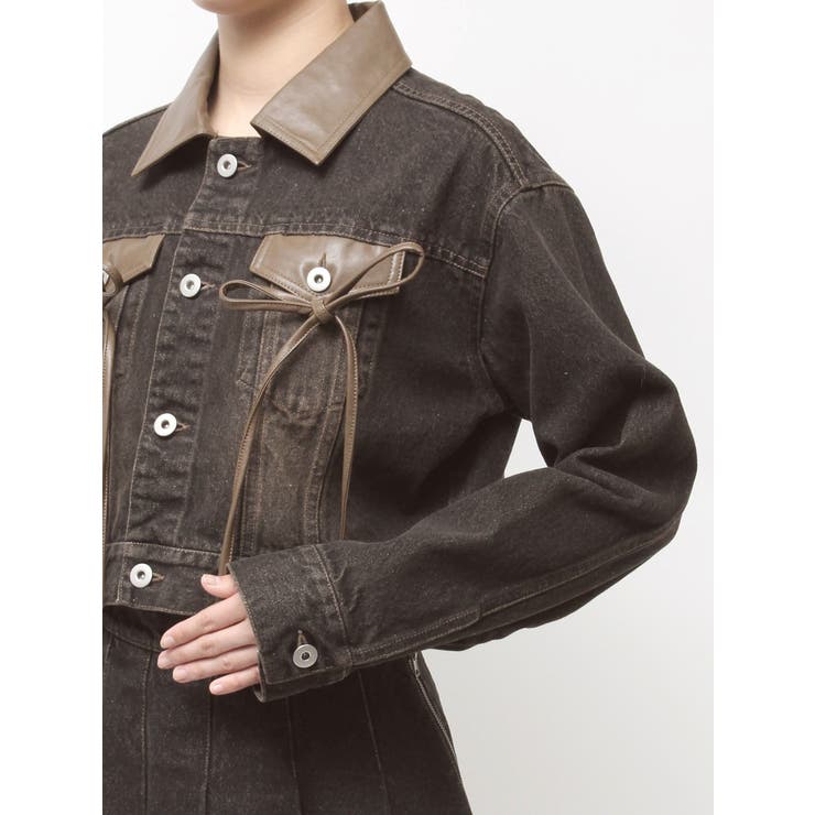 フェイクレザースウィッチングデニムジャケット | CALNAMUR | 詳細画像47 