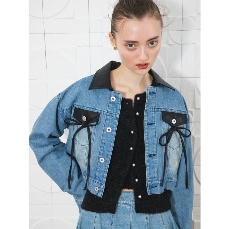 フェイクレザースウィッチングデニムジャケット | CALNAMUR | 詳細画像9 